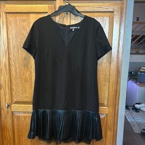 Karl lagerfeld  Black Dress with Pleated Hem